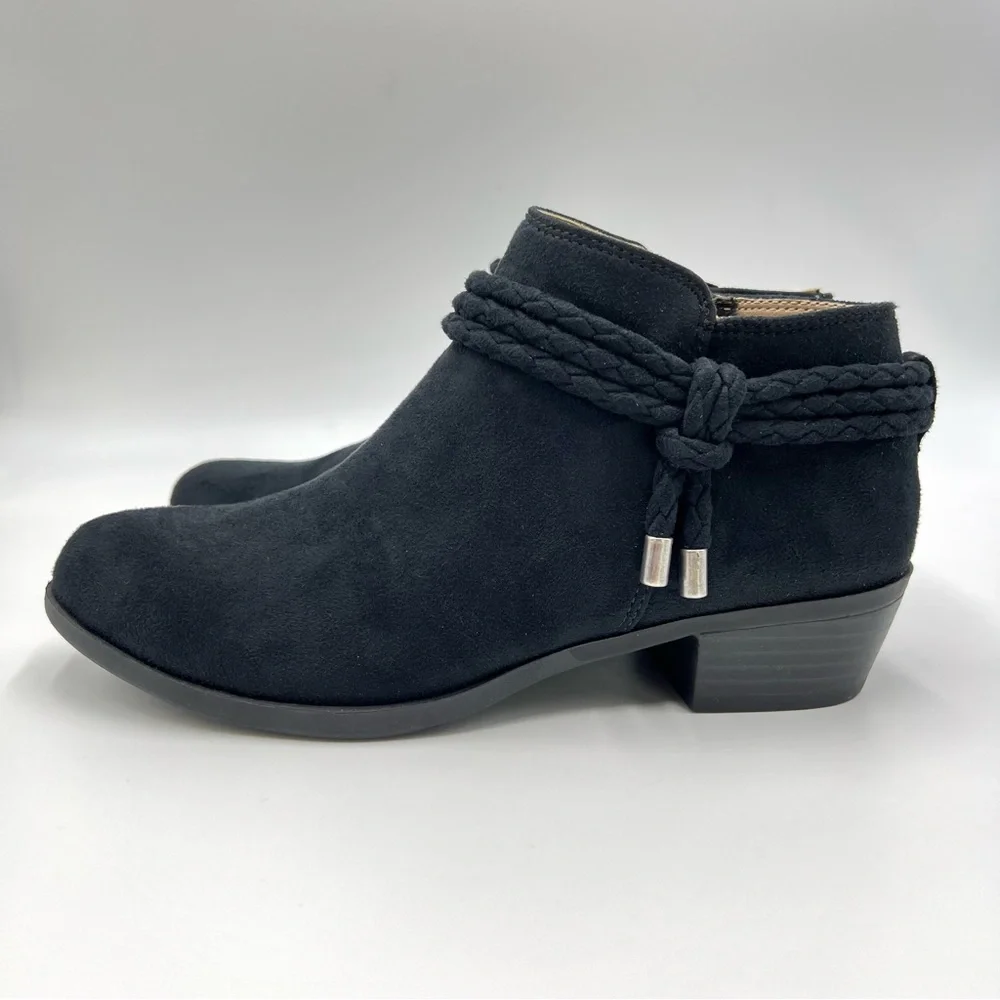 LifeStride Womens Size 6 Black Faux Vegan‎ Suede Leather Microsuede Boots Shoes
